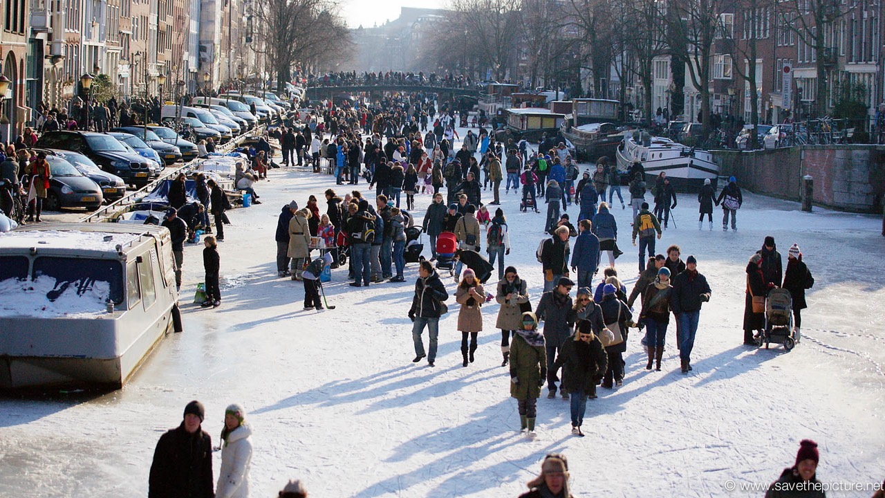 Amsterdam frozen canals