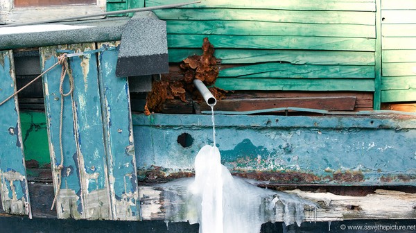 Amsterdam frozen canals, water art