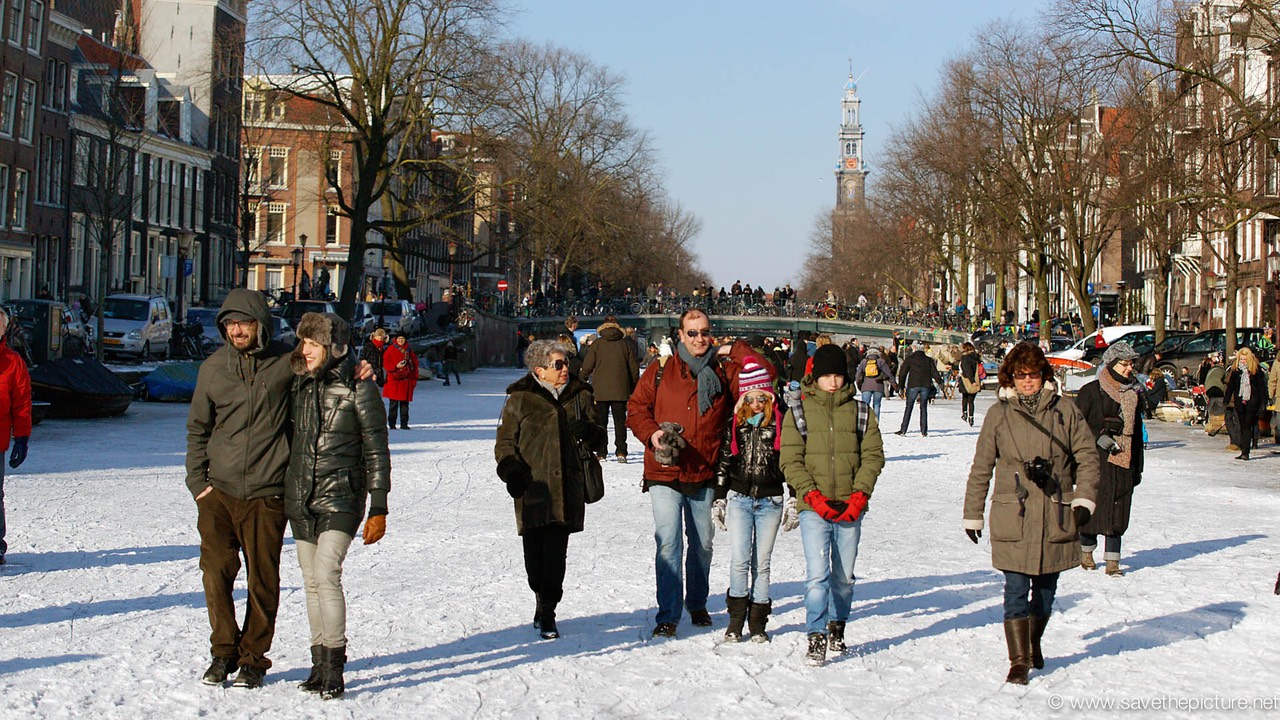 Amsterdam frozen canals, Westertoren