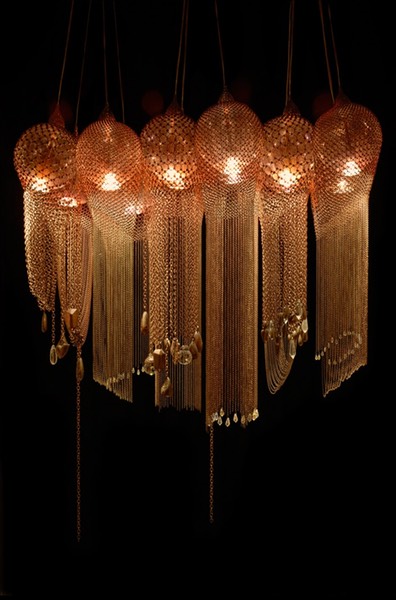 Lifestyle, Robert Nollet, sensual light objects, Copper lamp 9 - A