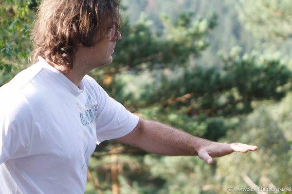 Lucian Taikiken doing two circles practice