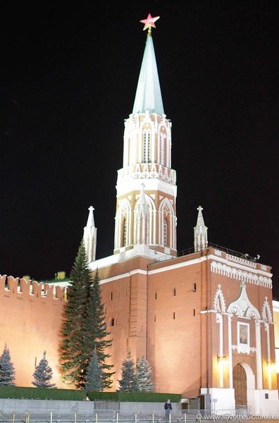 Moscow red square Kremlin night