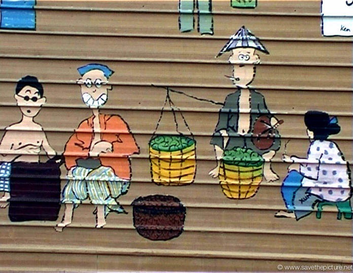 Singapore graffiti street market