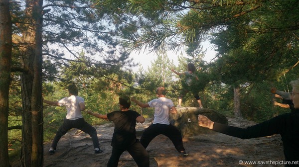 Taikiken, eatly morning Hachidankin training on the mountain top