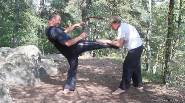 Taikiken mae geri soft defense